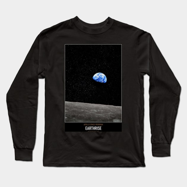 High Resolution Astronomy Earthrise Long Sleeve T-Shirt by tiokvadrat